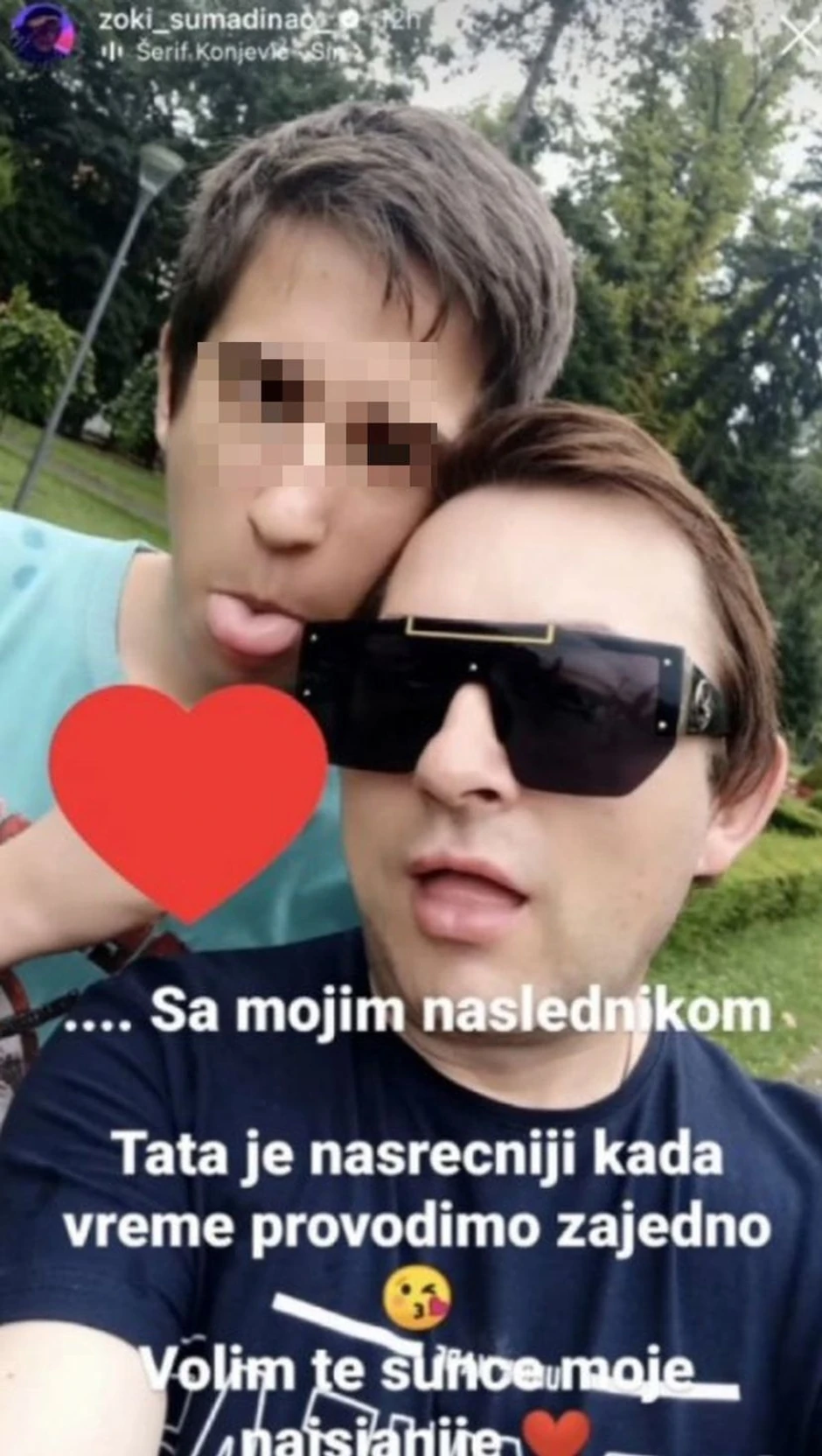 Zoki Šumadinac sa sinom