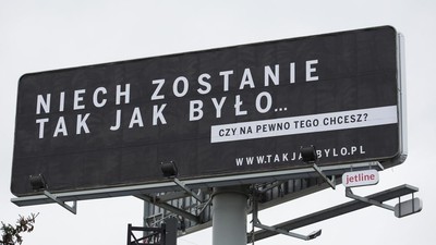 billboard kampania sądy sądownictwo