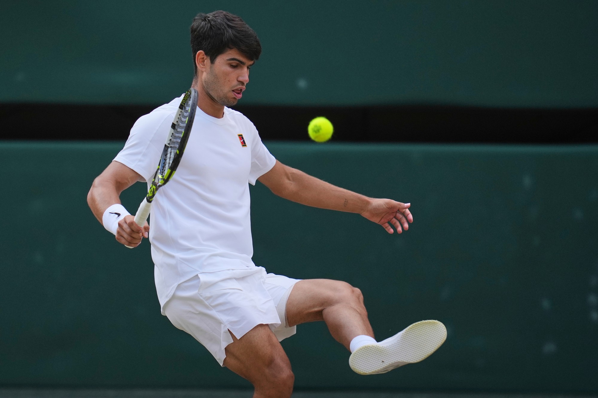 Wimbledon 2025: Španielsky tenista Carlos Alcaraz počas finále. 