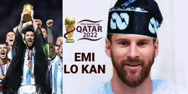 Tinubu celebrates with Messi as Argentina beats France to win World Cup