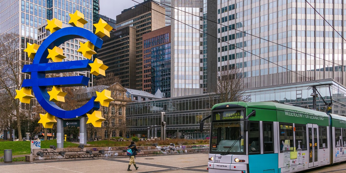 Siedziba Europejskiego Banku Centralnego we Frankfurcie nad Menem. 