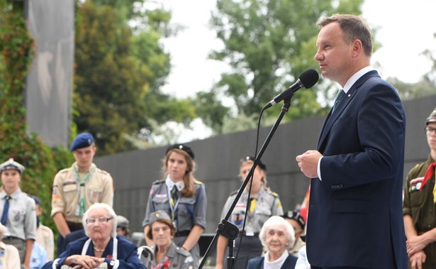 Andrzej Duda podczas spotkania z powstańcami