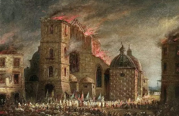 Pożar kościoła ojców Dominikanów w Krakowie