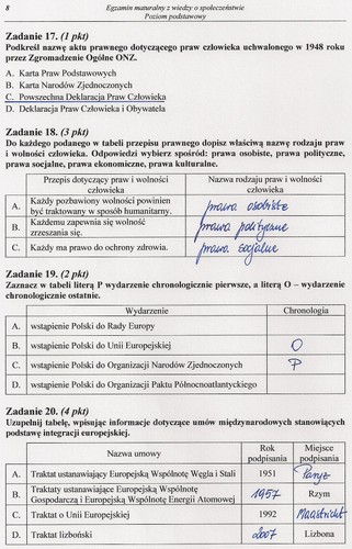 Matura z WOS - rozwiązania do zadań z poziomu podstawowego