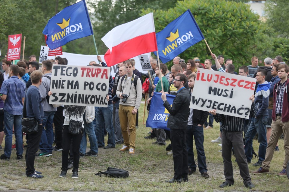 WARSZAWA PO KONWENCJA PRZECIWNICY PROTEST (pikieta)