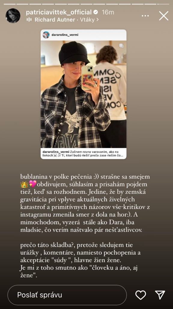 Vitteková sa zastala Dary Rolins.
