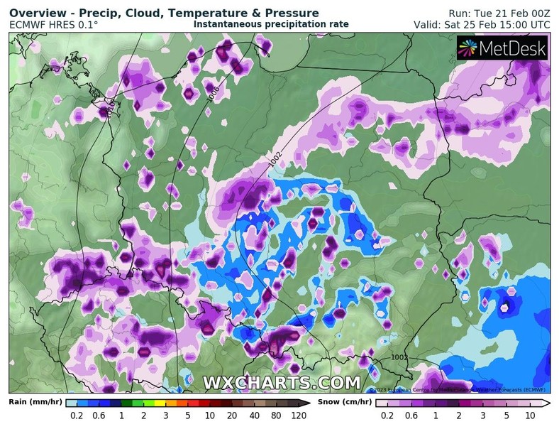 W weekend deszcz zacznie przechodzić w śnieg