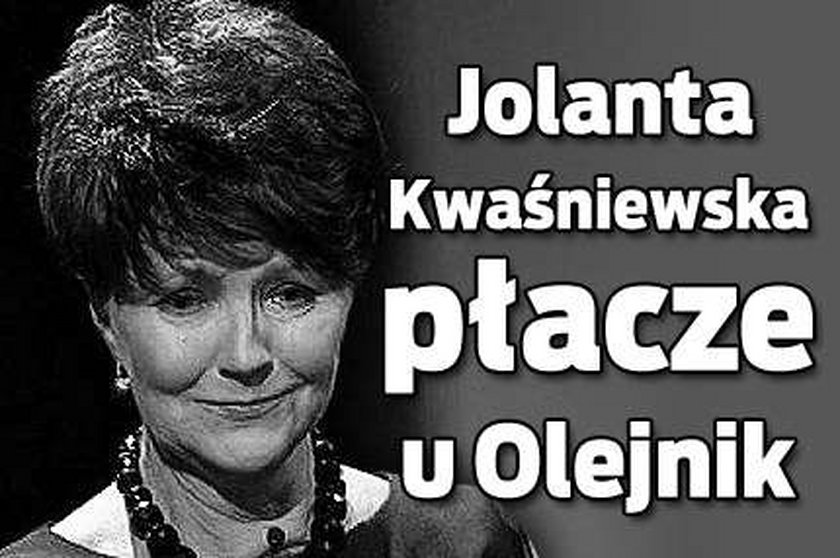 Jolanta Kwaśniewska płacze u Olejnik