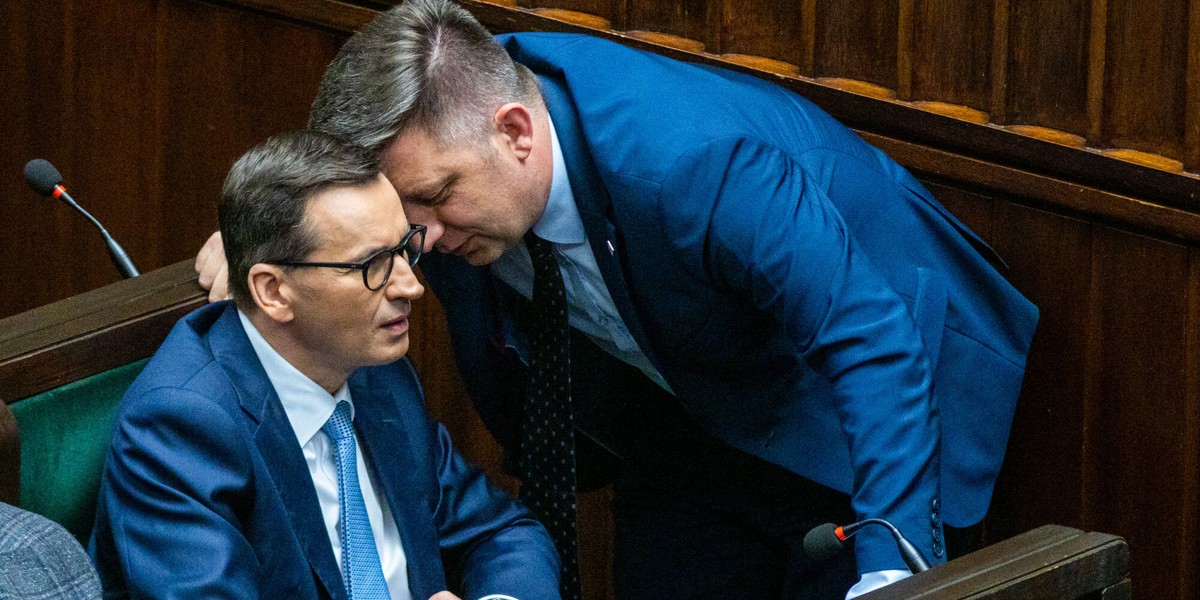 Mateusz Morawiecki i Michał Dworczyk