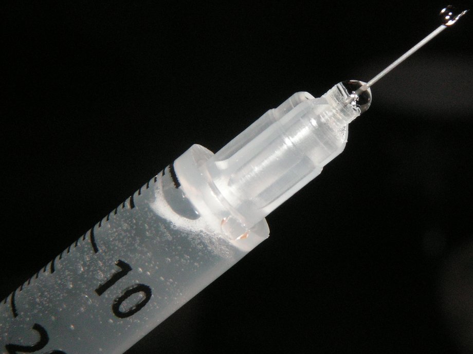 A syringe.