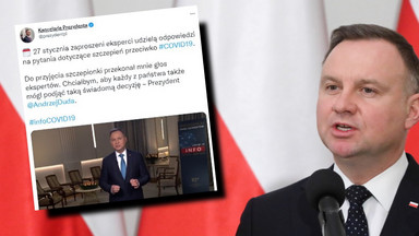 Prezydent organizuje spotkanie z ekspertami w sprawie szczepień. "Zapytaj, zdecyduj"