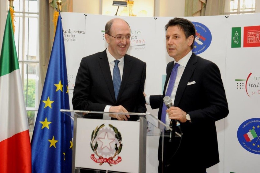 Ambasador Lo Kašo i italijanski premijer Đuzepe Konte 