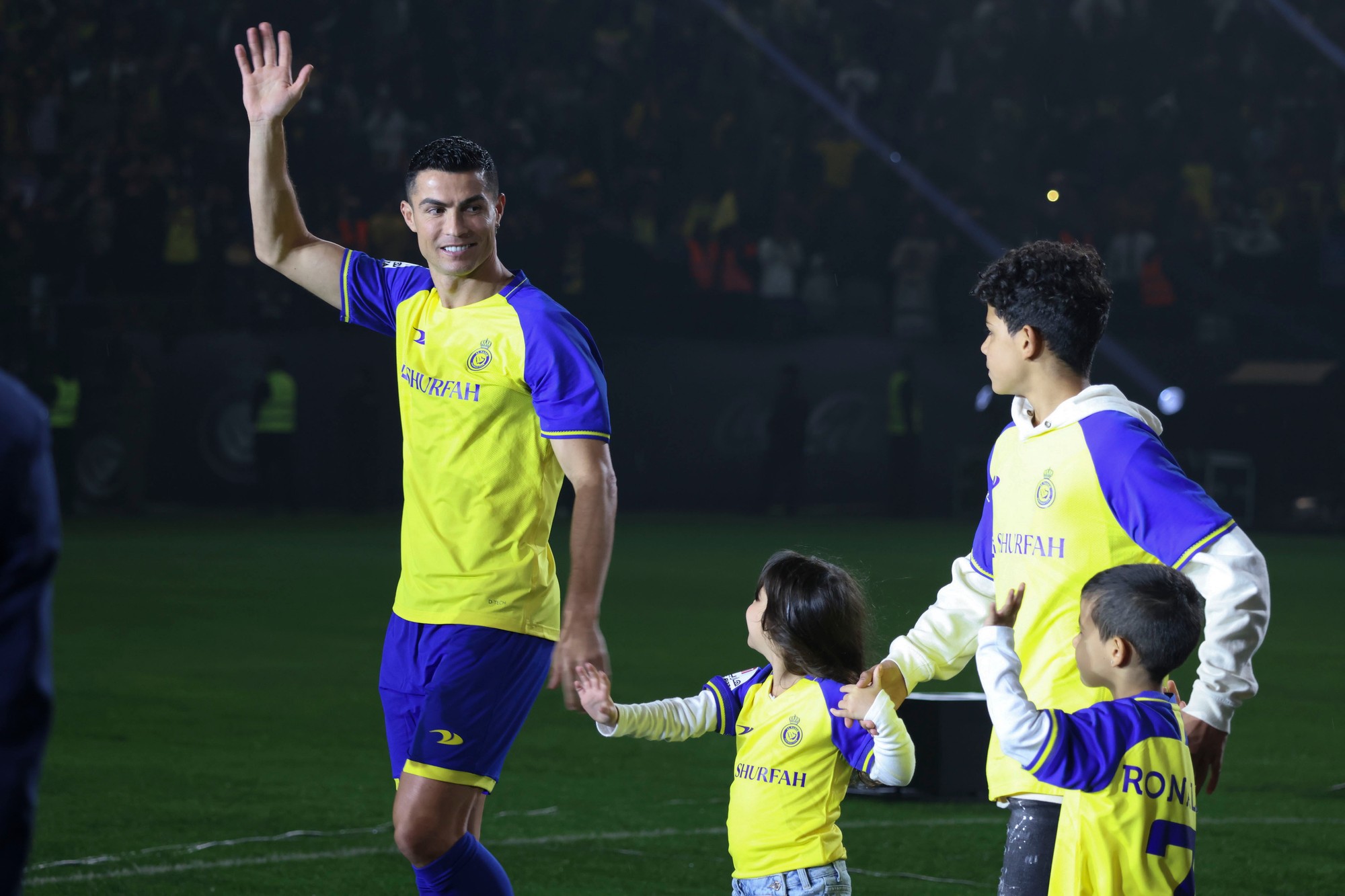 Cristiano Ronaldo so svojou rodinou.