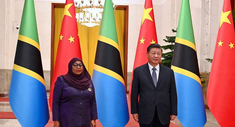 President of Tanzania Samia Suluhu Hassan and President of China, President Xi Xinping