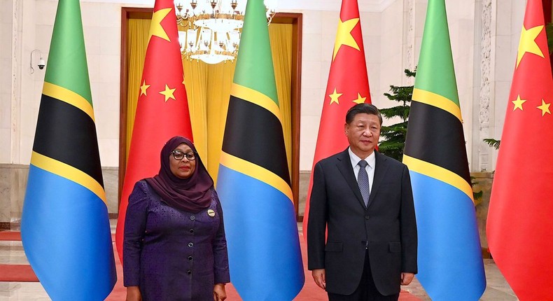 President of Tanzania Samia Suluhu Hassan and President of China, President Xi Xinping