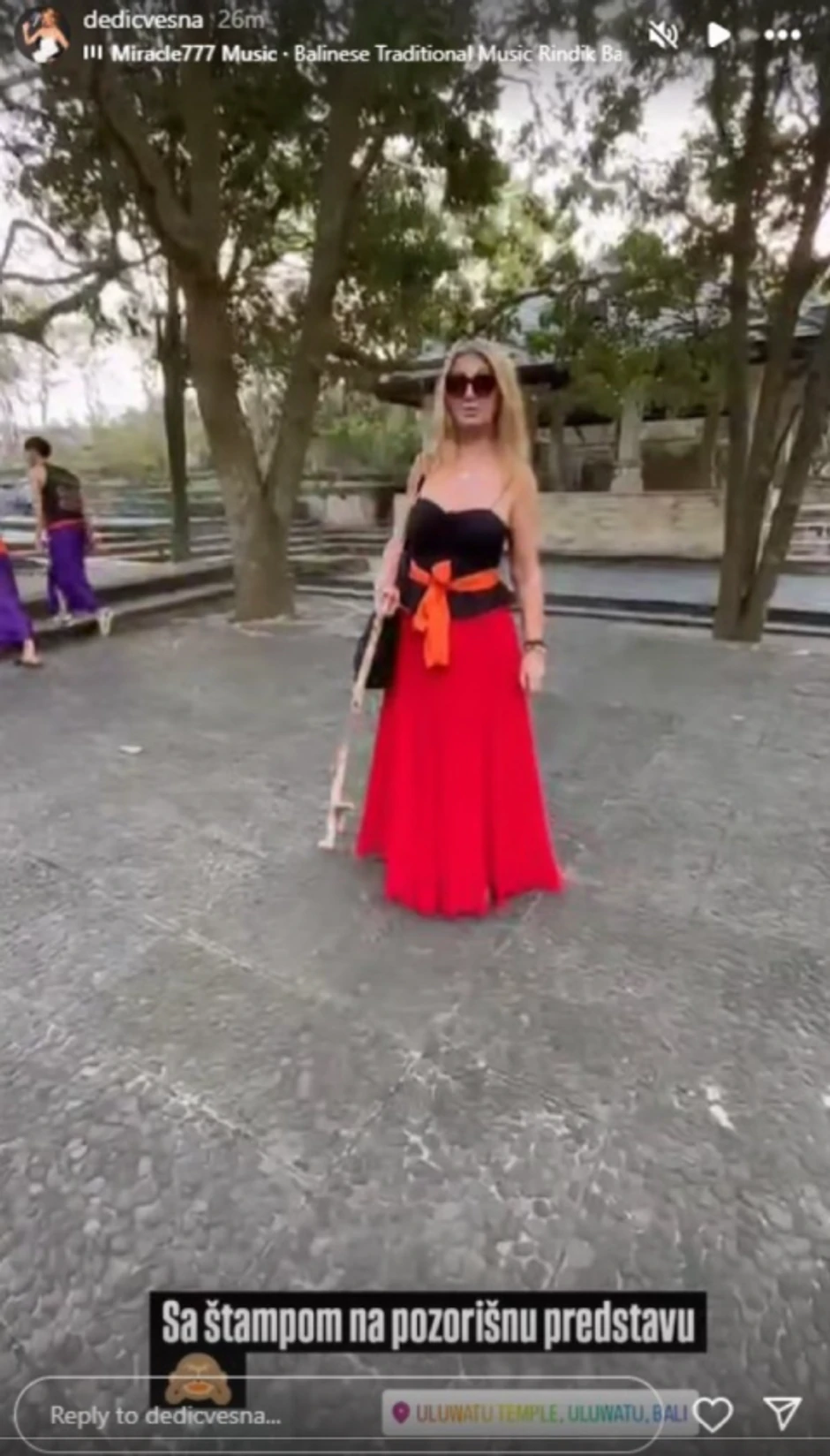 Vesna Dedić otišla na Bali