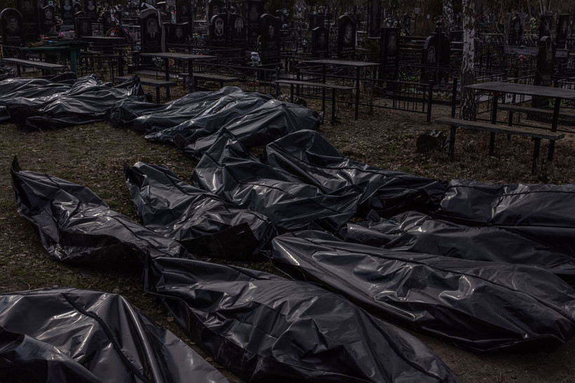 Bucza ciała cmentarz Ukraina