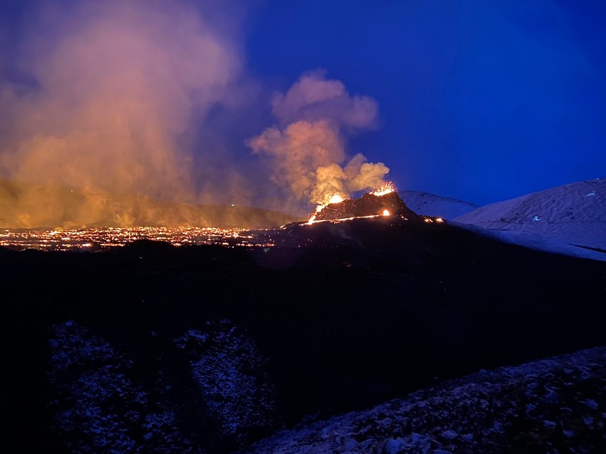 Erucpija vulkana na jugozapadu Islanda