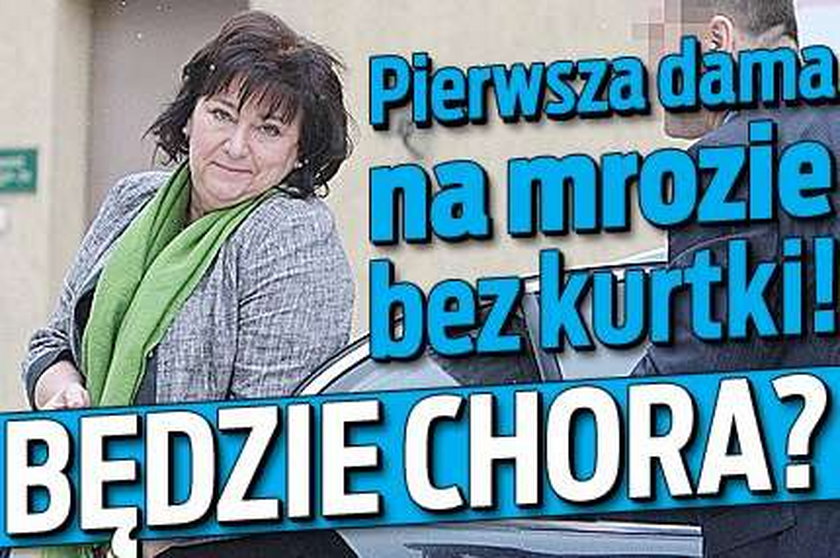 Pierwsza dama na mrozie bez kurtki! Będzie chora?