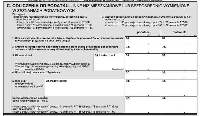 PIT/O część C