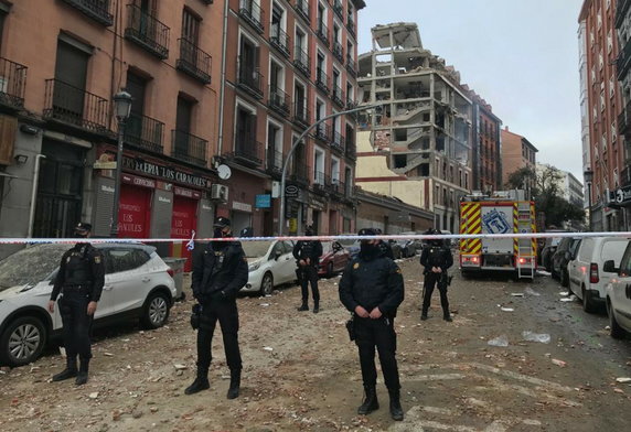 Silny wybuch w Madrycie