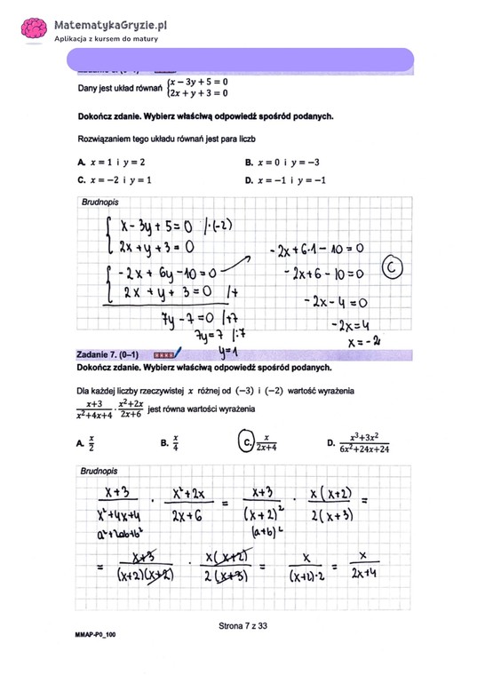 Matura próbna z matematyki