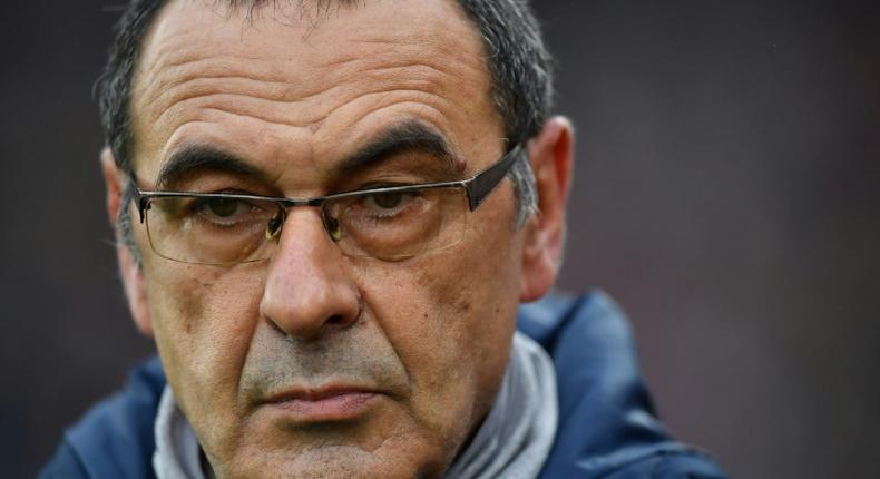 Running out of time: Maurizio Sarri's future as Chelsea manager is in doubt after Sunday's 6-0 thrashing by Manchester City