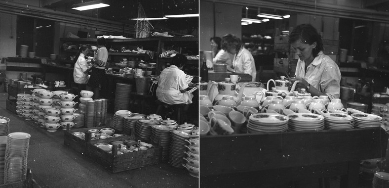 Historyczne zdjęcia z fabryki ćmielowskiej ze zbiorów Narodowego Archiwum Cyfrowego