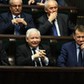 wicemarszałek Sejmu Ryszard Terlecki prezes PiS Jarosław Kaczyński i minister spraw wewnętrznych i administracji Mariusz Błaszczak