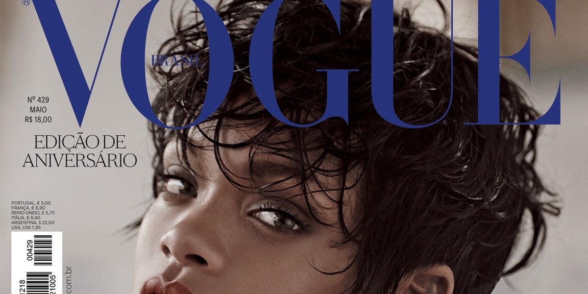 Półnaga Rihanna na okładce "Vogue'a"