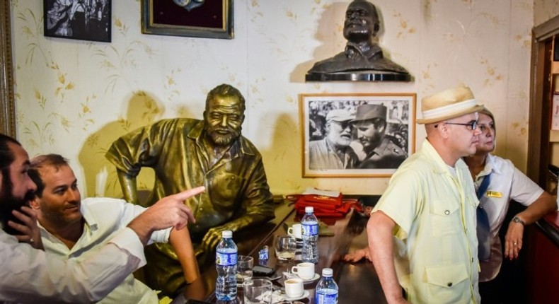 The Havana bar El Floridita, one of Ernest Hemingway's favourites, has been closed as Cuba mourns Fidel Castro