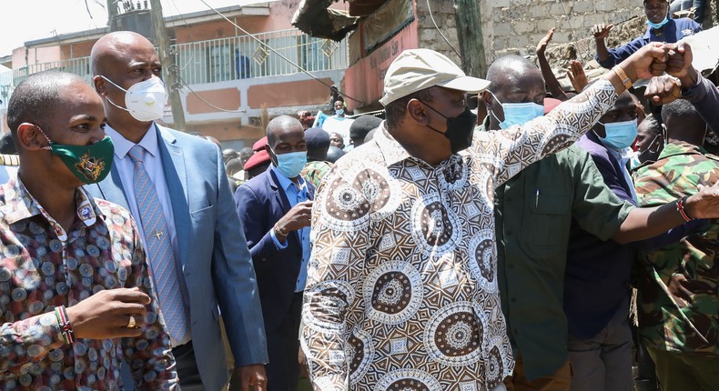 President Uhuru Kenyatta in Kayole Estate, Nairobi County 