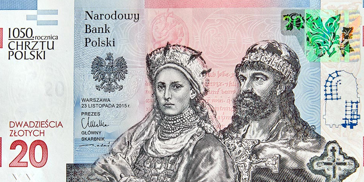 Nowe banknoty 20 zł.