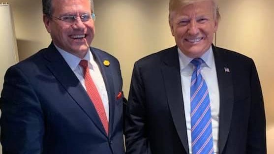 Maroš Šefčovič s Donaldom Trumpom