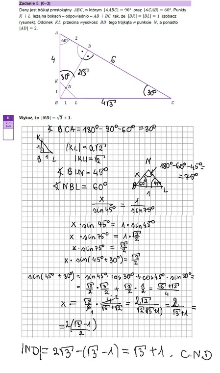 Matura 2023 — matematyka na poziomie rozszerzonym. Zadanie 5