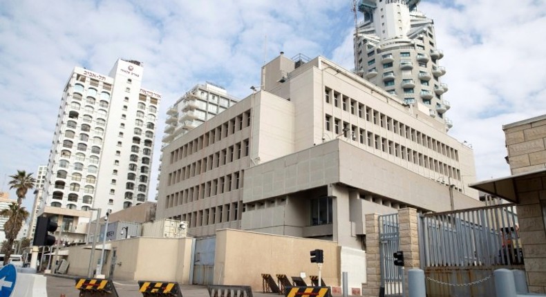 The US embassy in the Israeli coastal city of Tel Aviv