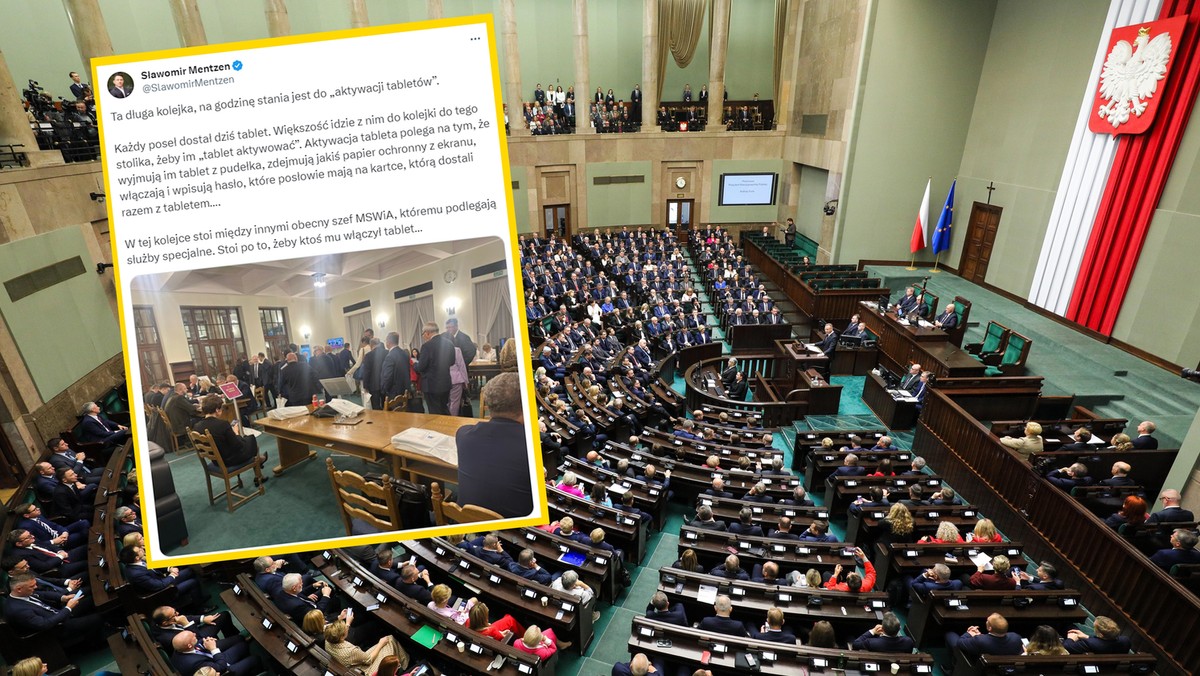 Skąd posłowie wracali? Z aktywacji tabletów. Poseł szydzi, minister wyjaśnia