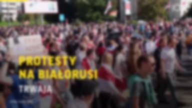 Protesty na Białorusi trwają. Na ulicach Mińska znowu zebrało się ponad 100 tys. osób