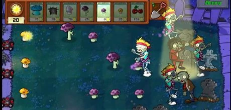 Screen z gry "Plants vs Zombies"