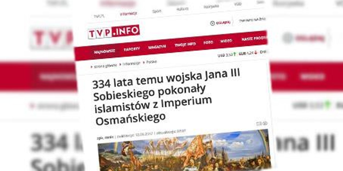 Ależ wpadka TVP Info! Umieścili „islamistów” w bitwie pod Wiedniem