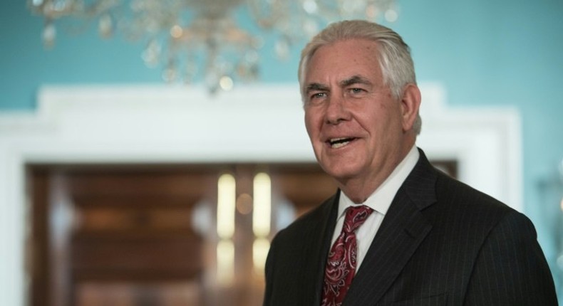 US Secretary of State Rex Tillerson at the State Department in Washington, DC, on May 2, 2017