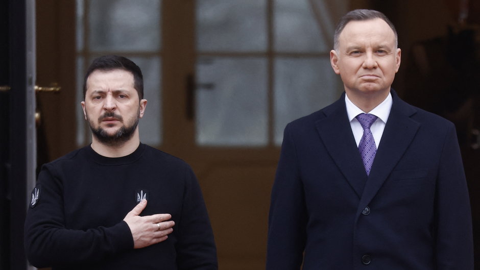 Prezydent Polski Andrzej Duda i prezydent Ukrainy Wołodymyr Zełenski, kwiecień 2023 r.