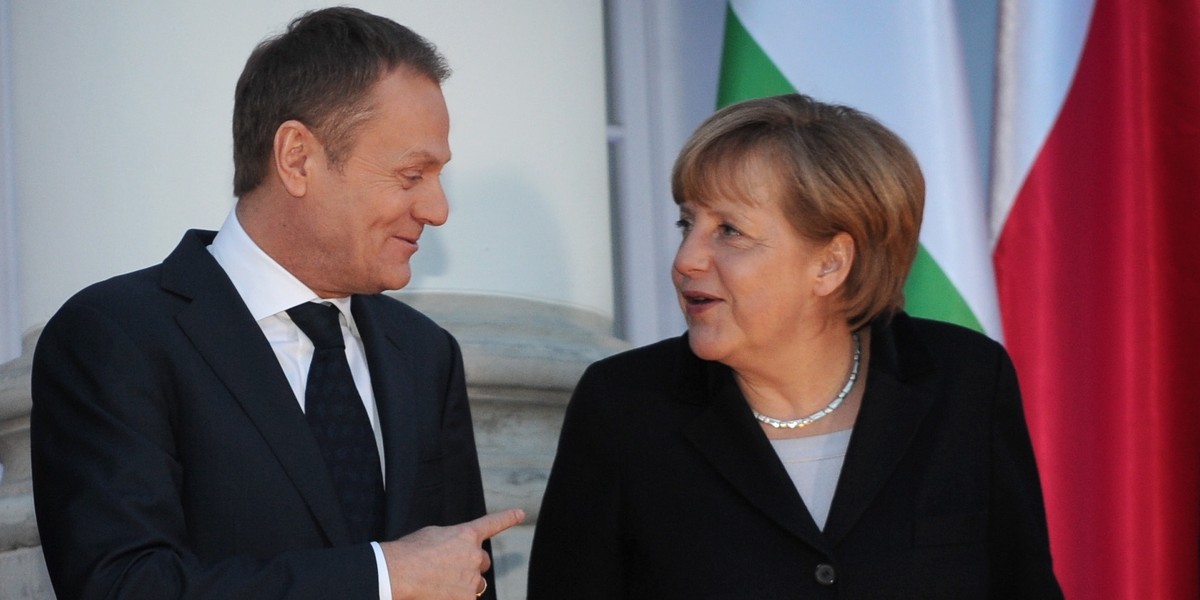 Spotkanie Tusk  Merkel Hollande.