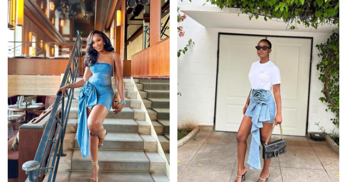 Who wore it better? Sharon Ooja and Bella Okague style the same denim