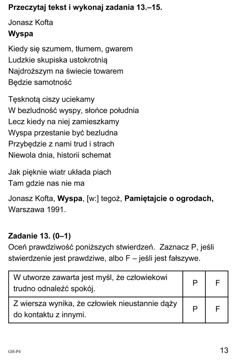 Egzamin Gimnazjalny 2018: Język polski - Odpowiedzi i Arkusze