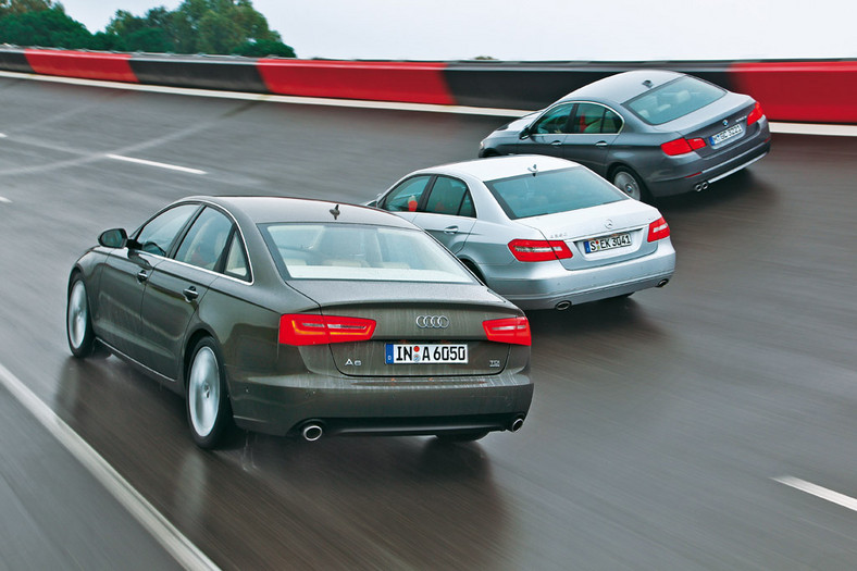 Audi A6 kontra BMW 5 i Mercedes klasy E klasowe starcie