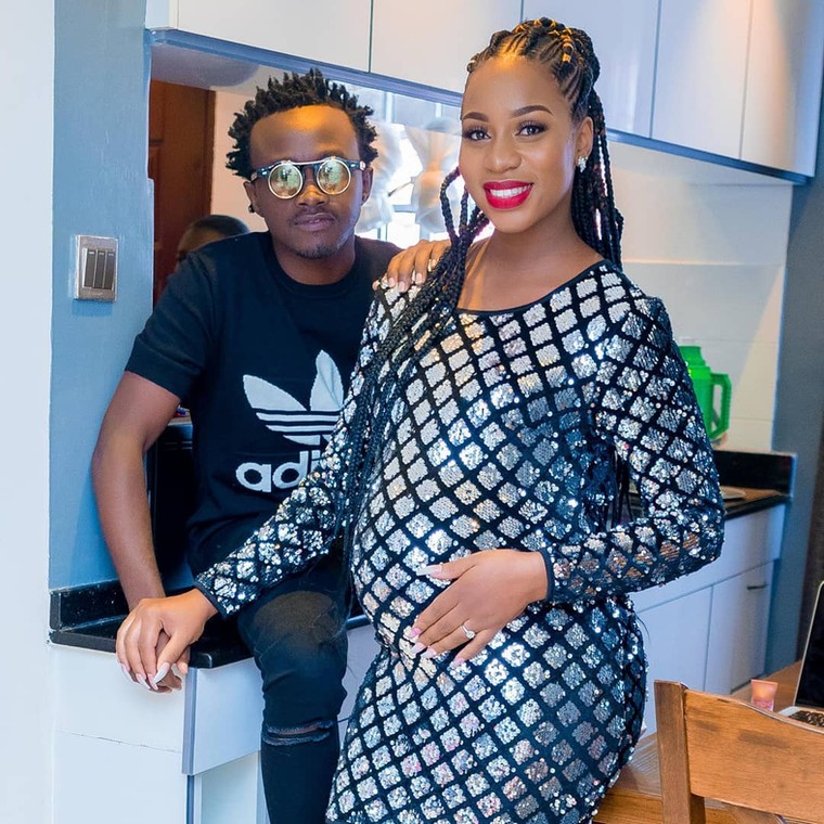 Bahati with his Wife Diana Marua 