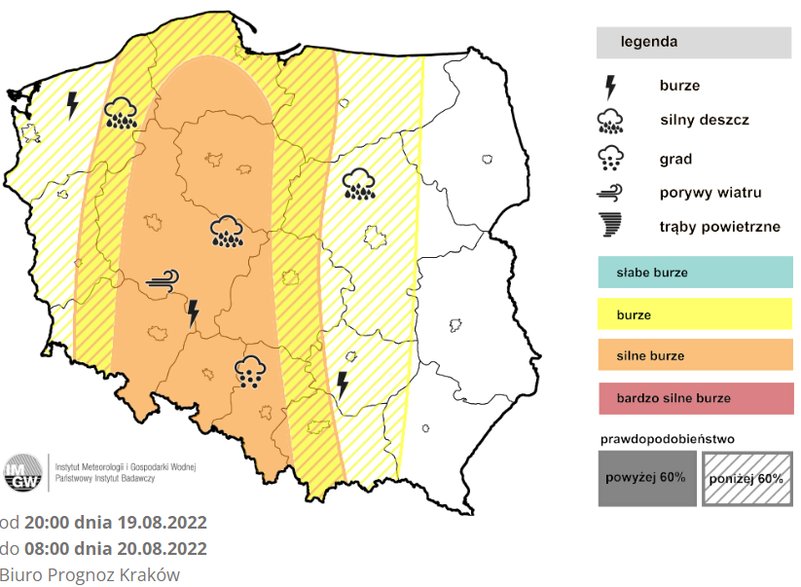 W nocy grzmieć nie będzie tylko na wschodzie kraju