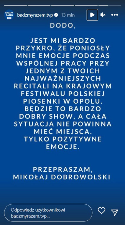 Przeprosiny reżysera