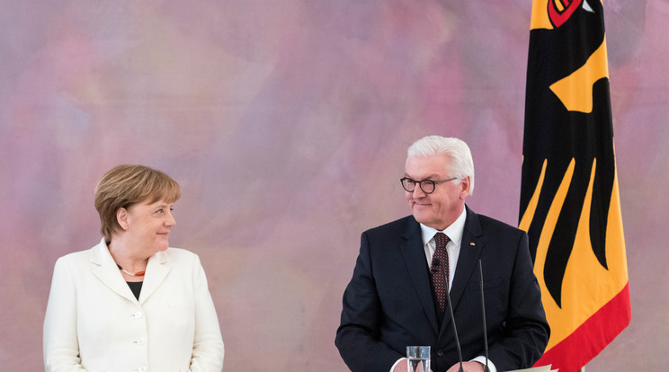 Angela Merkel és Frank-Walter Steinmeier / Fotó: AFP